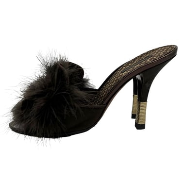 Louis Vuitton Brown Feather Heels