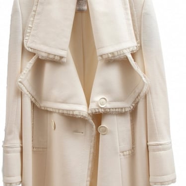Vintage Christian Dior Galliano 2005 White Wool Jacket 