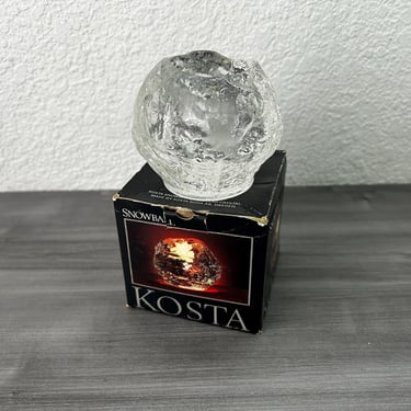 Vintage Kosta Boda Glass Snowball Votive Candle Holder 1970's Sweden Ann Warff 