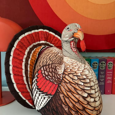 Vintage Thanksgiving Turkey Pillow / Thanksgiving Decor 