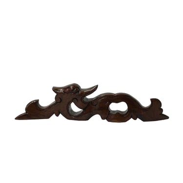 7" Oriental Brown Wood Ancient Style Dragon Accent Pen Display Stand Rest ws4016E 