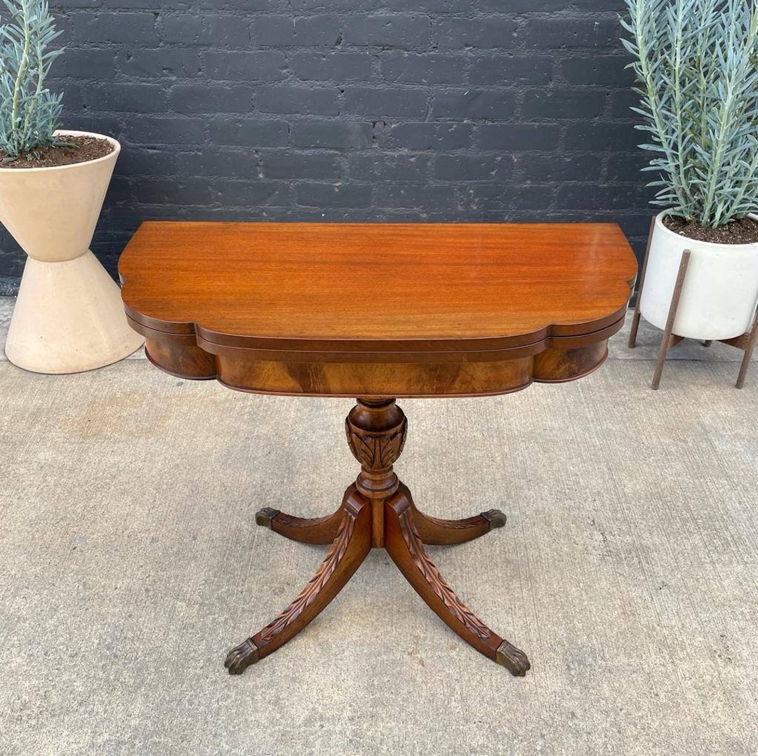 Antique Federal Style Expanding Folding Table, c.1950’s Vintage