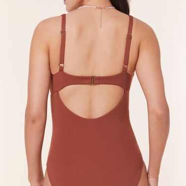 Andie Swim The Tahiti Eco Nylon Sequoia Classic One Piece - Brown