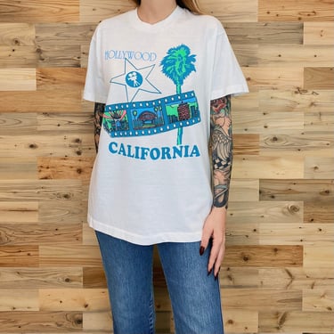 Hollywood California Vintage Travel Tee Shirt 