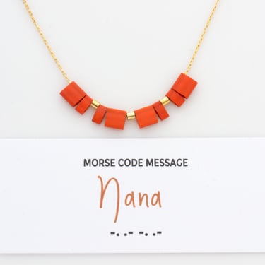 Nana Morse Code Necklace, Mothers Day Gift, New Nana Necklace, Gift for Mom 