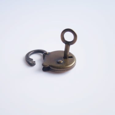 Micro Miniature Eagle Padlock with Key, Love Lock, Stocking Stuffer, Gift for Anyone 