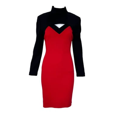 Patrick Kelly A/W 1989 Red and Black Bolero Dress