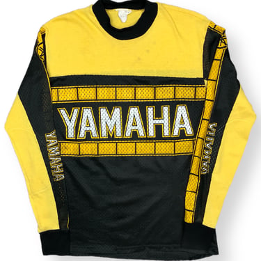 Vintage 70s/80s Yamaha Made in USA Mesh Motorcycle Racing Jersey Size Medium 