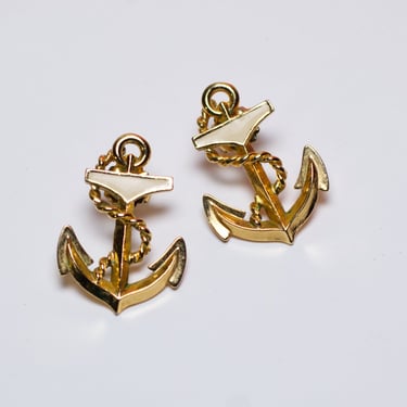 Vintage 70s/80s Anchor Earrings Pierced Post 