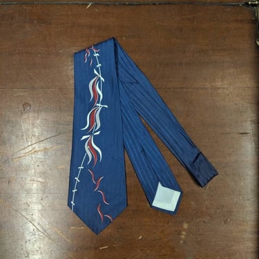 Vintage 1950s Kite Tail Tie, 1940s Rockabilly Swing Tie, 1940s Tie, 1950s Tie, Vintage Shirt, Vintage Necktie 