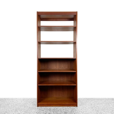 Danish Teak Open Shelf Bookcase 
