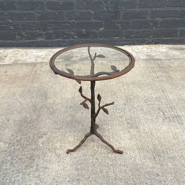 Mid-Century Modern Wrought Iron Tripod Branch Side Table, c.1960’s 