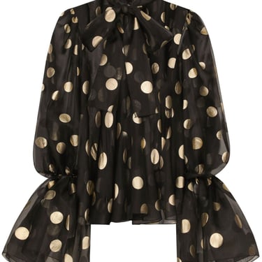 Dolce & Gabbana Women Dotted Silk Blouse