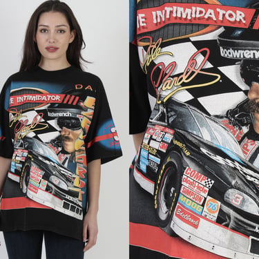 Dale Earnhardt 90s All oVer Print T Shirt, The Intimidator Winston Cup Chase Authentics, AOP Racing Tee Extra Large XL 