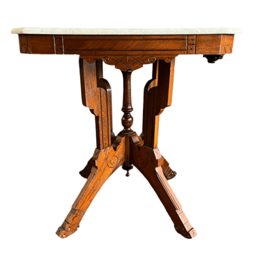 Antique Eastlake Marble Top Table
