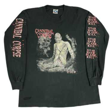 Vintage Cannibal Corpse &quot;VILE&quot; Long Sleeve Tour Shirt