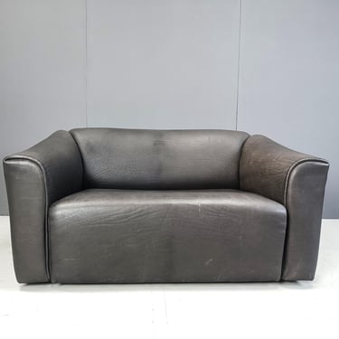 De Sede DS47 sofa, 1960s - mid century modern leather sofa - vintage leather sofa - black leather sofa - extendable sofa 