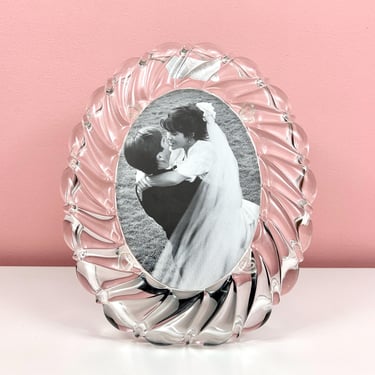 Large Oval Crystal Frame for 5x7 Photo 