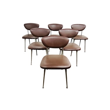 #1163 Set of 6 Aluminum Gazelle Chairs by Shelby Williams