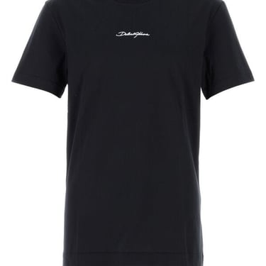 Dolce & Gabbana Men Midnight Blue Cotton T-Shirt