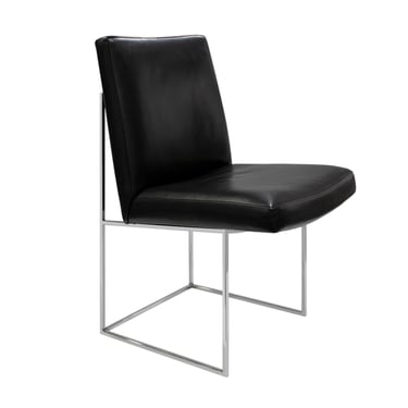 Milo Baughman Architectural Desk Chair in Polished Chrome 1970s