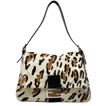 Fendi Cheetah Logo Mama Baguette Bag