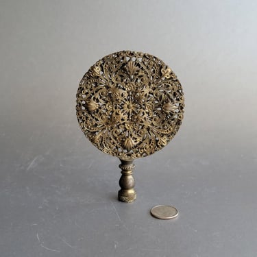 Antique lamp finial Filigree brass finial for lampshades Lamp parts Accessories for lamp shades Ornate lamp finial 
