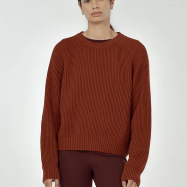 Avery crew neck sweater, rust