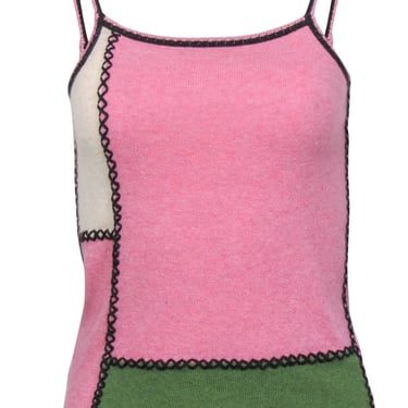 John Galliano - Vintage Pink Patchwork Wool Blend Camisole Sz S