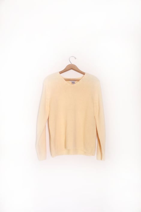 Butter Yellow 90s Chunky Sweater 