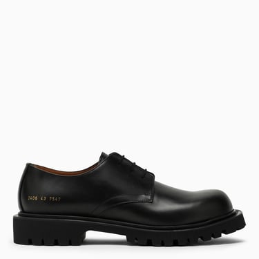Common Projects Black Leather Lace-Up Men