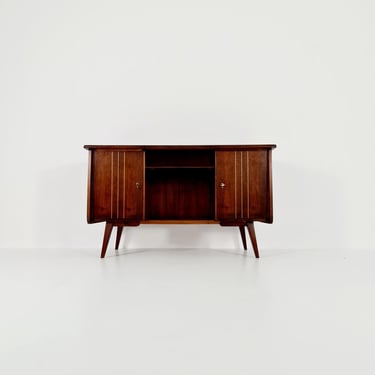 Free standing Mid century vintage desk German desk by Bähre Möbel, 1950s 