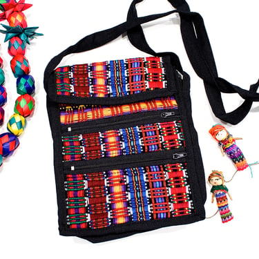 Deadstock VINTAGE: 1980s - Native Guatemalan Small Padded Bag Pouch Bag - Native Textile - Phone Bag - Boho, Hipster - SKU 1-E3-00029727 