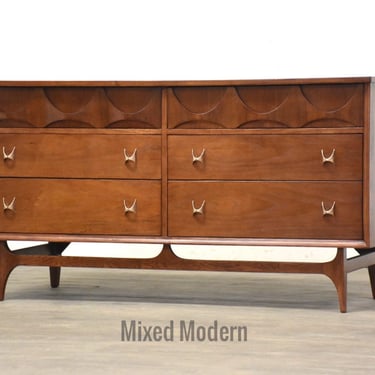 Refinished Broyhill Brasilia Walnut Dresser 