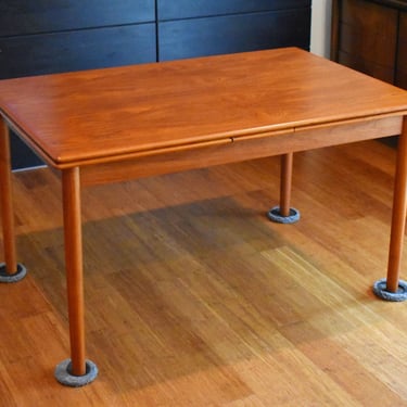 Restored Danish teak expandable dining table by Ansager Mobler - (51" to 93.5") 