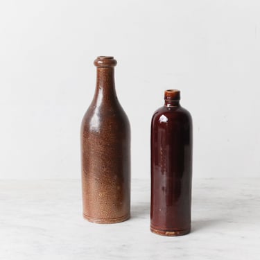 Pair of Stoneware Bottles