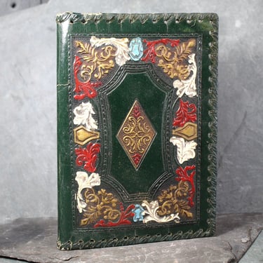 Italian Leather Book Cover | Embossed Leather Notebook Cover 8