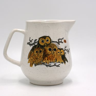 vintage enesco owl pitcher 