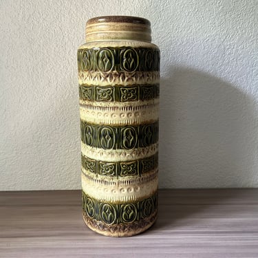 Vintage Large West German Model 289/41 Ceramic Floor Vase, West German Scheurich Keramik Weiss Serie Floor Vase 