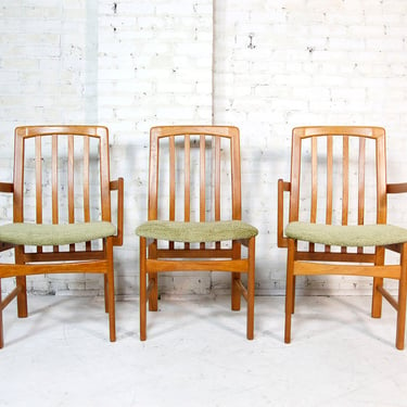 Vintage MCM teak set of 3 dining chairs by Nordic Furniture Made in Canada | Free delivery in NYC and Hudson Valley areas 