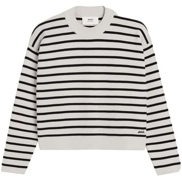 Ami Paris Men Striped Organic Cotton Sweater