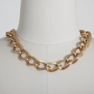 Vintage 90s chunky gold Chain Necklace 