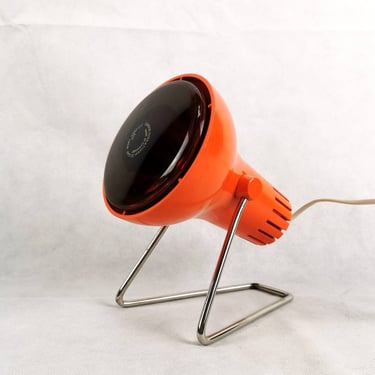 Vintage Orange Osram Uv Lamp, Mid Century Decoration, Made in Germany, Table Heat Lamp, Infraphil Infrared 