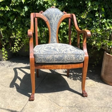 Newly Upholstered William Morris Style Craftsman Chair