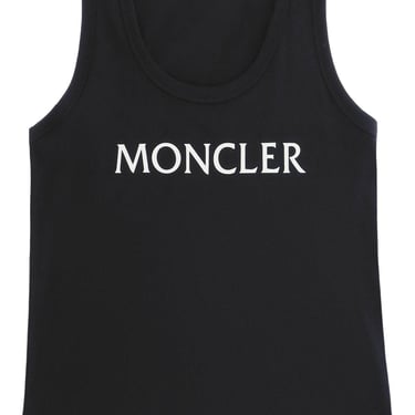 Moncler Basic Logo Print Ribbed Tank Top
