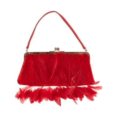 Dolce &amp; Gabbana Red Feather Bag