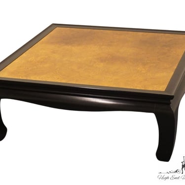 CENTURY FURNITURE Chin Hua Collection Black Asian Chinoiserie 43" Square Accent Coffee Table 