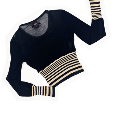 Jean Paul Gaultier mesh cropped top