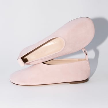Fontana Ballerina Shoe in Blush Suede