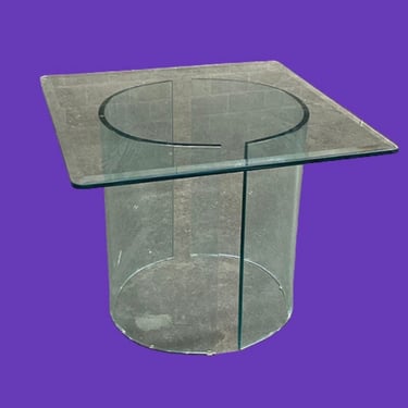 LOCAL PICKUP ONLY ———— Vintage Glass End Table 
